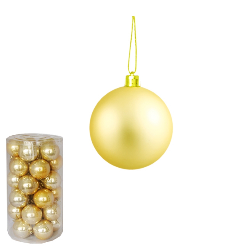 Novogodišnji ukras kugle zlatne 5 cm pakovanje 30 komada 170525
