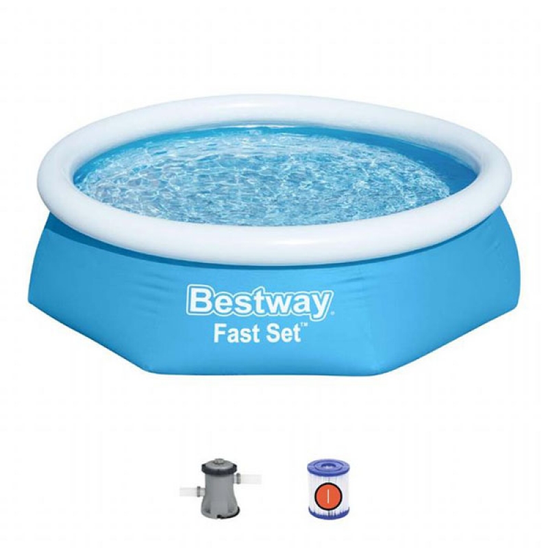 Bazen za decu sa prstenom na naduvavanje Fast set 244x61cm Bestway 57450