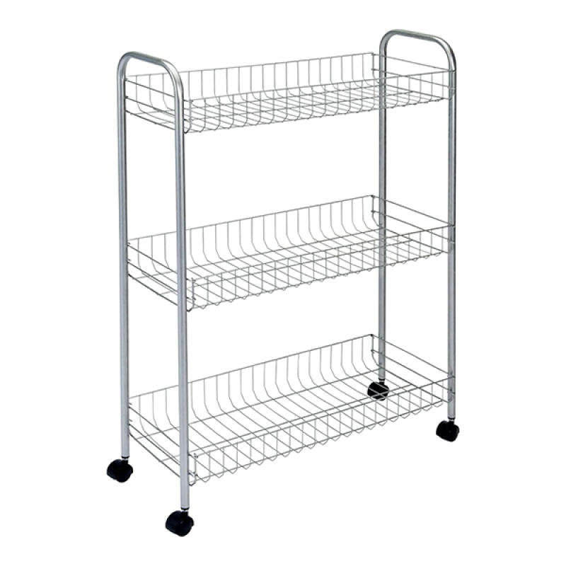 Polica sa točkovima Slim Cart de Luxe 23,8x8,3x84,5cm Metaltex 341503 001