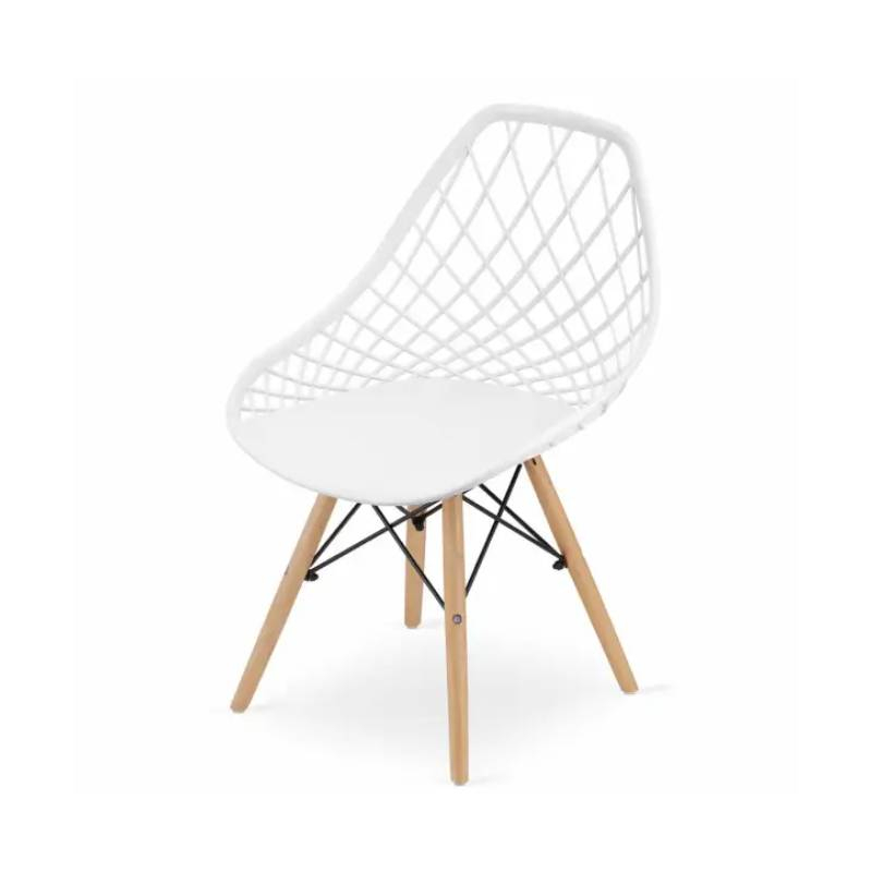 Trpezarijska plastična stolica bela Skandi Lemon 25-KS008